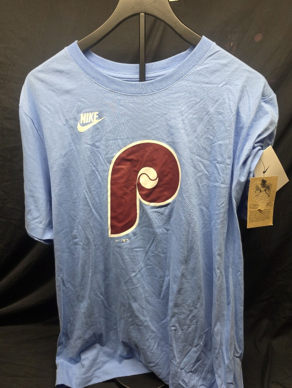 NWT Nike Philadelphia Phillies Cooperstown Collection T-Shirt Men's L Light Blue